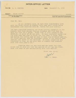 [Letter from T. L. James to D. W. Kempner, December 11, 1952]
