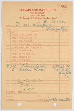 [Invoice for Texas Dairy and Hay]