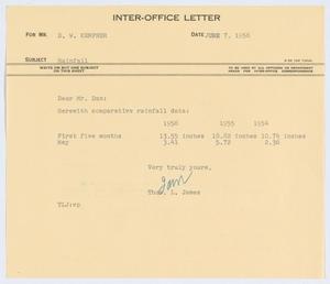 [Letter from T. L. James to D. W. Kempner, June 7, 1956]