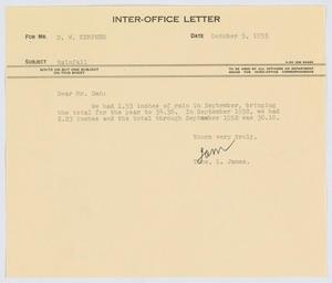 [Letter from T. L. James to D. W. Kempner, October 5, 1953]