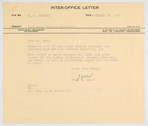 [Letter from T. L. James to D. W. Kempner, November 23, 1955]
