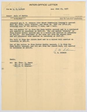 [Letter from J. M. Schrum to L. H. Bailey, June 23, 1954]