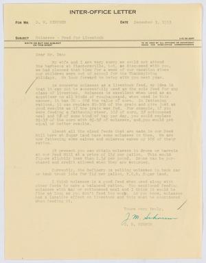 [Letter from J. M. Schrum to D. W. Kempner, December 3, 1953]