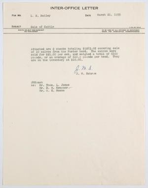 [Letter from J. M. Schrum to L. H. Bailey, March 21, 1955]