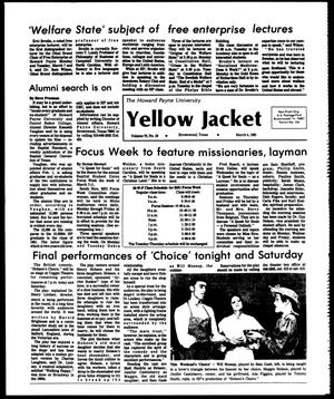 The Howard Payne University Yellow Jacket (Brownwood, Tex.), Vol. 70, No. 18, Ed. 1, Friday, March 4, 1983
