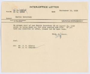 [Letter from T. L. James to C. A. Coburn and C. L. Jones, September 12, 1952]