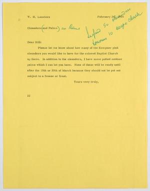 [Letter from D. W. Kempner to W. H. Louviere, February 24, 1955]