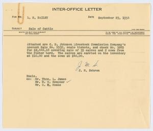 [Letter from J. M. Schrum to L. H. Bailey, September 23, 1954]