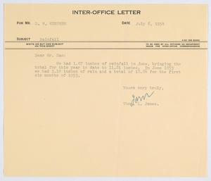 [Letter from T. L. James to D. W. Kempner, July 6, 1954]