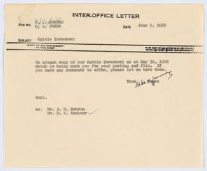 [Letter from T. L. James to C. A. Coburn and Capt. C. L. Jones, June 9, 1952]