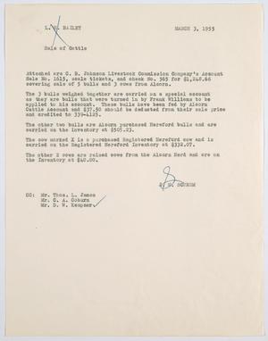 [Letter from J. M. Schrum to L. H. Bailey, March 3, 1955]
