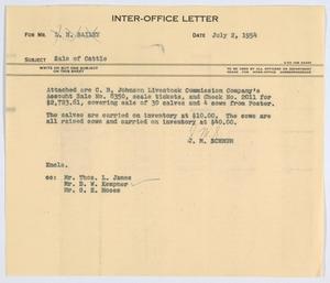 [Letter from J. M. Schrum to L. H. Bailey, July 2, 1954]