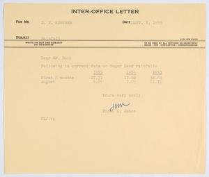 [Letter from T. L. James to D. W. Kempner, September 7, 1955]