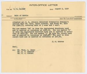 [Letter from J. M. Schrum to L. H. Bailey, August 5, 1954]