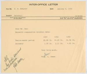 [Letter from T. L. James to D. W. Kempner, January 5, 1955]