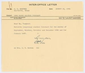 [Letter from G. A. Stirl to D. W. Kempner, August 23, 1956]