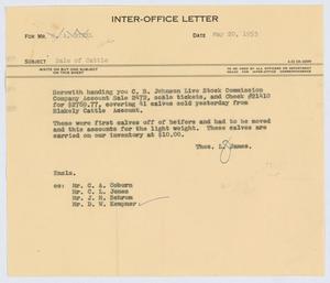 [Letter from T. L. James to G. A. Stirl, May 20, 1953]