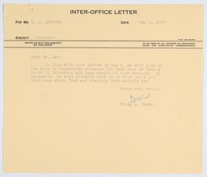 [Letter from T. L. James to D. W. Kempner, May 6, 1954]