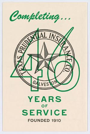 [Pamphlet: Texas Prudential Insurance Company Annual Report]