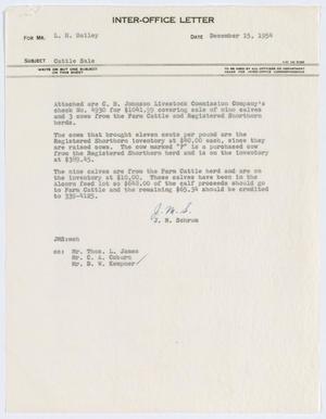 [Letter from J. M. Schrum to L. H. Bailey, December 15, 1954]
