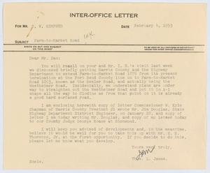 [Inter-Office Letter from T. L. James to D. W. Kempner, February 4, 1953]