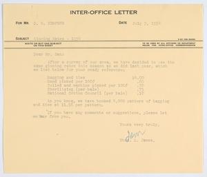 [Letter from T. L. James to D. W. Kempner, July 9, 1954]