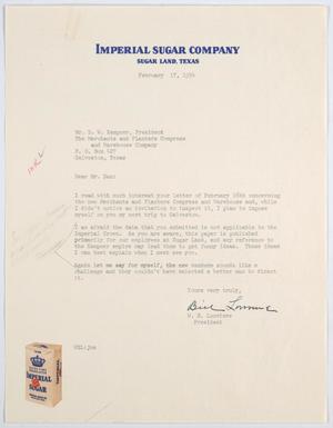 [Letter from W. H. Louviere to D. W. Kempner, February 17, 1954]