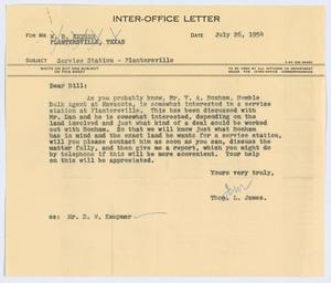 [Letter from T. L. James to W. B. Keyser, July 26, 1954]