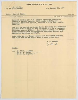 [Letter from J. M. Schrum to L. H. Bailey, January 29, 1954]