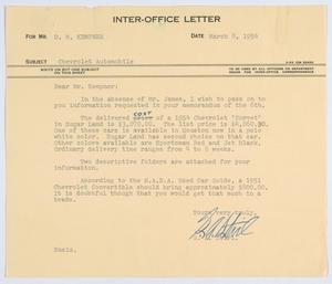 [Letter from G. A. Stirl to D. W. Kempner, March 8, 1954]
