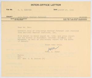 [Letter from T. L. James to D. W. Kempner, August 24, 1955]