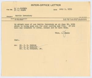 [Letter from T. L. James to C. A. Coburn and C. L. Jones, July 9, 1953]