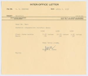 [Letter from Thos. L. james to D. W. Kempner, April 5, 1956]