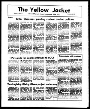 The Yellow Jacket (Brownwood, Tex.), Vol. 75, No. 10, Ed. 1, Friday, November 20, 1987