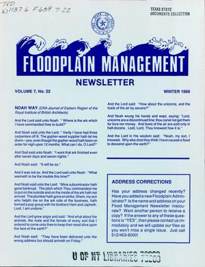 Primary view of object titled 'Floodplain Management Newsletter, Volume 7, Number 22, Winter 1989'.