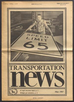 Primary view of object titled 'Transportation News, Volume 12, Number 8, May 1987'.