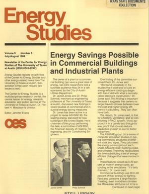 Energy Studies, Volume 9, Number 6, July/August 1984