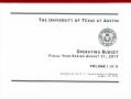 Thumbnail image of item number 1 in: 'University of Texas at Austin Operating Budget: 2017, Volume 1'.