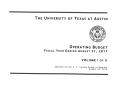 Thumbnail image of item number 3 in: 'University of Texas at Austin Operating Budget: 2017, Volume 1'.