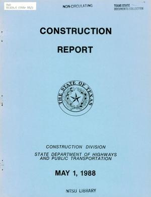 Texas Construction Report: May 1988