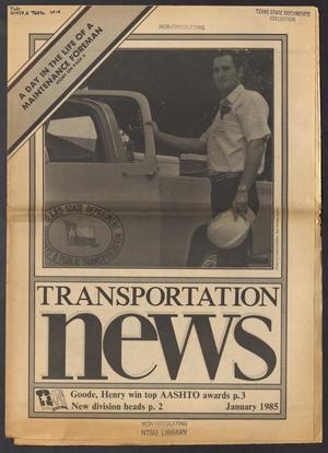 Primary view of object titled 'Transportation News, Volume 10, Number 4, January 1985'.