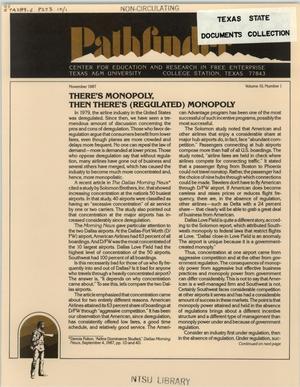 Pathfinder, Volume 10, Number 1, November 1987