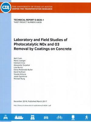 Laboratory and Field Studies of Photocatalytic NOx and O3 Removal by Coatings on Concrete