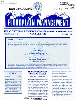 Primary view of object titled 'Floodplain Management Newsletter, Volume 12, Number 42, Winter 1994'.