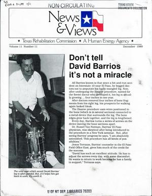 Primary view of object titled 'News & Views, Volume 11, Number 11, December 1989'.