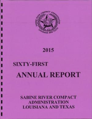 Sabine River Compact Administration Annual Report: 2015