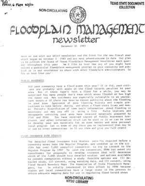 Floodplain Management Newsletter, Volume 83, Number 12, December 1983
