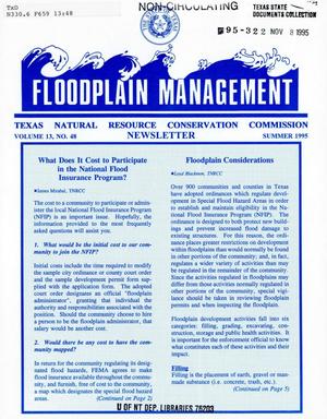 Floodplain Management Newsletter, Volume 13, Number 48, Summer 1995