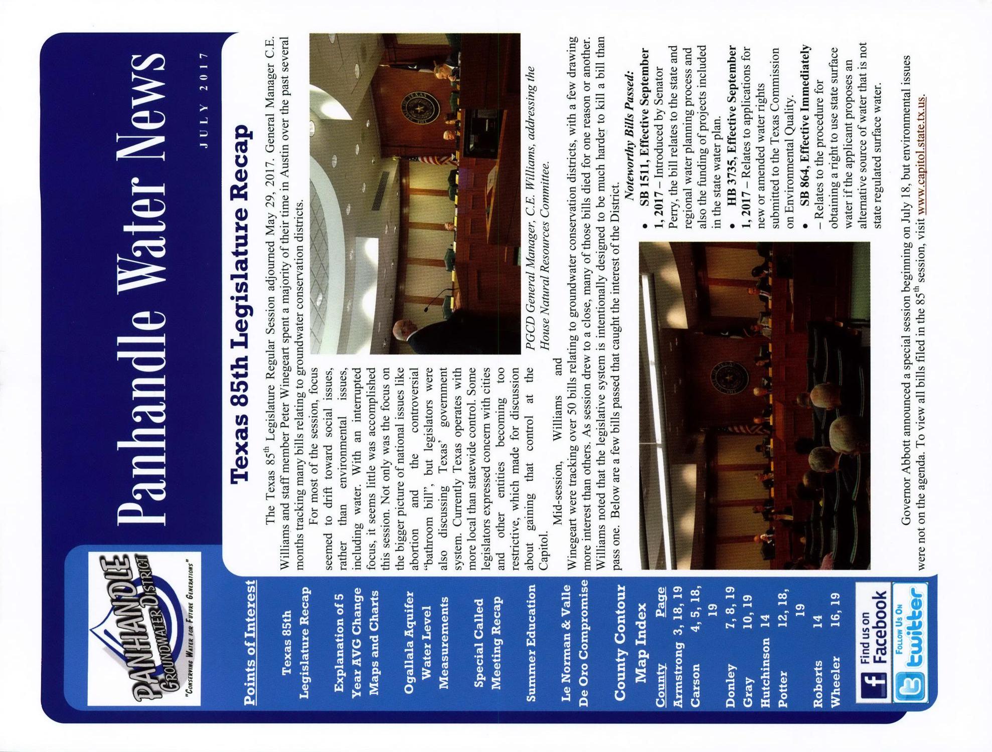 Panhandle Water News, July 2017
                                                
                                                    Front Cover
                                                