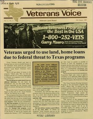 Veteran's Voice, Volume 2, Number 2, July/August 1985